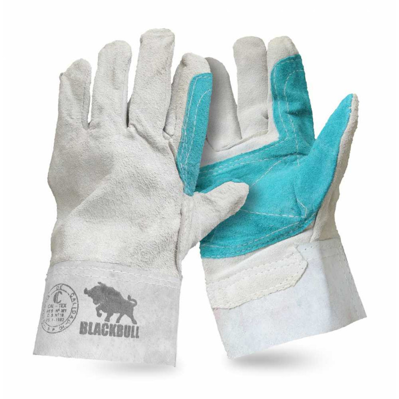 GUANTE DESCARNE BLACK BULL REFUERZO VERDE